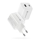 Everactive, ładowarka sieciowa, GAN 1xUSB, 1xUSB-C, QC 4.0, 45W, biała, SC-450Q