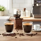 Excellent Electrics, szklanki termiczne, z podwójną ścianką, do kawy espresso, 120 ml, 2 szt.