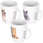 Excellent Houseware, kubki ceramiczne, 220 ml, 3 szt.