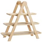 Excellent Houseware, patera bambusowa, 3 piętrowa, 43-13,5-39 cm