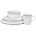 Excellent Houseware, serwis obiadowy, porcelanowy, 16 elementów