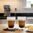 Excellent Houseware, szklanki termiczne z podwójną ścianką, do kawy i herbaty, 350 ml, 2 szt.