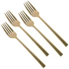 Excellent Houseware, widelczyki deserowe, stalowe, złote, 4 szt.