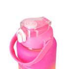 Extralink, bidon motywacyjny, zestaw 3w1, różowo-pomarańczowy, 2000 ml+900 ml+300 ml