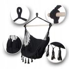 Extralink, Black Forest, hamak, fotel brazylijski, czarny, 100-130 cm