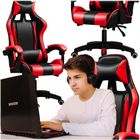 Extralink Gaming, Fotel gamingowy, biurowy, obrotowy, kubełkowy, czarno-czerwony, G-522