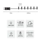 Extralink, lampki LED, 500 LED, multikolor, 28m