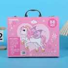 Extralink, zestaw artystyczny do malowania, różowy jednorożec, 88 elementów