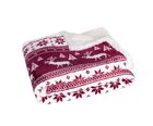 Faro, Saco, koc sherpa w worku, bordowy, 127-152 cm