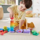 Fisher-Price, Drewniane piramidki, Sorter kształtówm zabawka niemowlęca