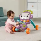 Fisher-Price, Fioletowa Małpka Chodzik, pchacz interaktywny