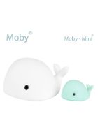 Flow Amsterdam, Wieloryb Moby, mini lampka nocna LED, zielona