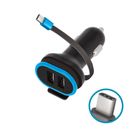 Forever, ładowarka samochodowa CC-02 2xUSB 3A z kablem typ-C