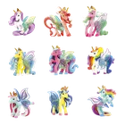 Galupy, Skrzydlate Jednorożce, brokatowa figurka z kryształkiem Swarovskiego, 1 szt.