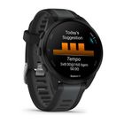 Garmin, Forerunner 165 Music, zegarek sportowy, amoled, 43 mm, czarno-szary