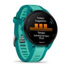 Garmin, Forerunner 165, zegarek sportowy, Music AMOLED, Turquoise Aqua, 43 mm