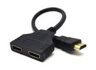 Gembird, adapter, DSP-2PH4-04, czarny, 0,2m