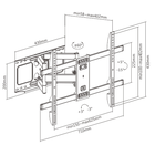 Gembird, uchwyt ścienny, regulowany, VESA 400-600 mm, 37"-80"