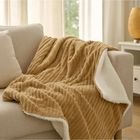 Giftdecor, koc dwustronny z barankiem, 130-170 cm