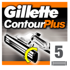 Gillette, Contour Plus, wymienne ostrza do maszynki do golenia, 5 szt.