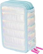 Girabrilla, piórnik rozkładany, potrójny, z wyposażeniem, jednorożec, błękitny