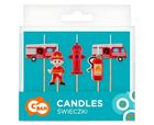 GoDan, świeczki urodzinowe, pikery, Straż Pożarna, 5 szt.