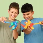 Goo-jit-zu, Meteor Madness, Flame Blazagon i Mushy Cacticus, elastyczna figurka