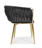 Gordon Trade, Glamour, krzesło welurowe, czarne