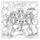 Gwiazdy k-pop. Super zespół. Kolorowanka