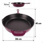 Hage, emaliowana patelnia żeliwna, fioletowa, 26 cm