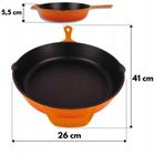 Hage, emaliowana patelnia żeliwna, pomarańczowa, 26 cm