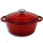 Hage, garnek żeliwny, emaliowany, czerwony, 22 cm, 3l