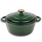 Hage, garnek żeliwny, emaliowany, zielony, 22 cm, 3l