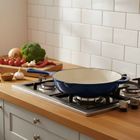 Hage, patelnia żeliwna, emaliowana, niebieska, 26 cm