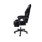 HaloFuture, fotel gamingowy, z podnóżkiem, czarny