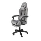 HaloFuture, fotel gamingowy, z podnóżkiem, szary