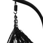 HaloFuture, fotel wiszący, dwuosobowy, kokon, czarny, beżowa poduszka