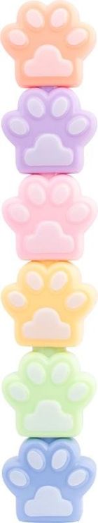 Happy Color, Cat&Dog, zakreślacze, Łapka, Fluo, 5 szt.