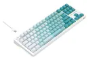 Havit, klawiatura gamingowa, biało-zielona, KB901L