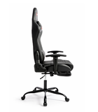 Hedo, fotel gamingowy z podnóżkiem, czarny