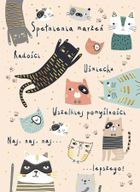 Henry, karnet A5, beżowe Koty