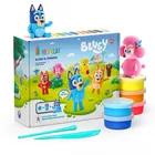 Hey Clay, Bluey, masa plastyczna, 15 szt. + królik i błazenek GRATIS, zestaw promocyjny