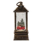 Home Styling Collection, dekoracyjny lampion świąteczny LED z wodą i brokatem, 23 cm