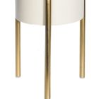 Home Styling Collection, doniczka na stojaku, biała na złotych nóżkach, 35-20 cm