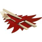 Home Styling Collection, kieszonki na sztućce świąteczne, choinki, 4 szt.