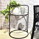 Home Styling Collection, Loft, szklany stolik kawowy metalowy