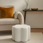 Home Styling Collection, pufa kwiatek, Yore, tapicerka baranek, 34-34-29 cm