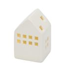Home Styling Collection, Scandi, ceramiczne domki led, 3 ozdoby świetlne