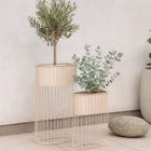 Home Styling Collection, Soft Form, zestaw 2 metalowych kwietników stojących
