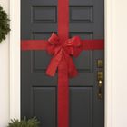 Home Styling Collection, świąteczna dekoracja na drzwi, kokarda, 33-42 cm
